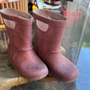 UGG Sparkly Pink Kids' Rain Boots